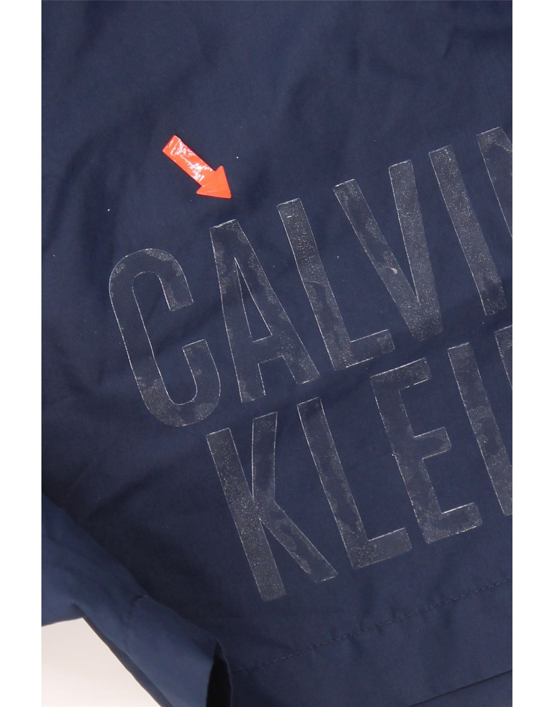 Pantaloni scurți de înot grafic Calvin Klein pentru bărbați, poliester mediu albastru bleumarin