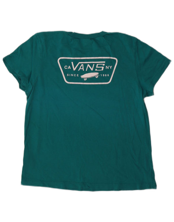 Tricou grafic Vans pentru femei Top UK 12, bumbac verde mediu