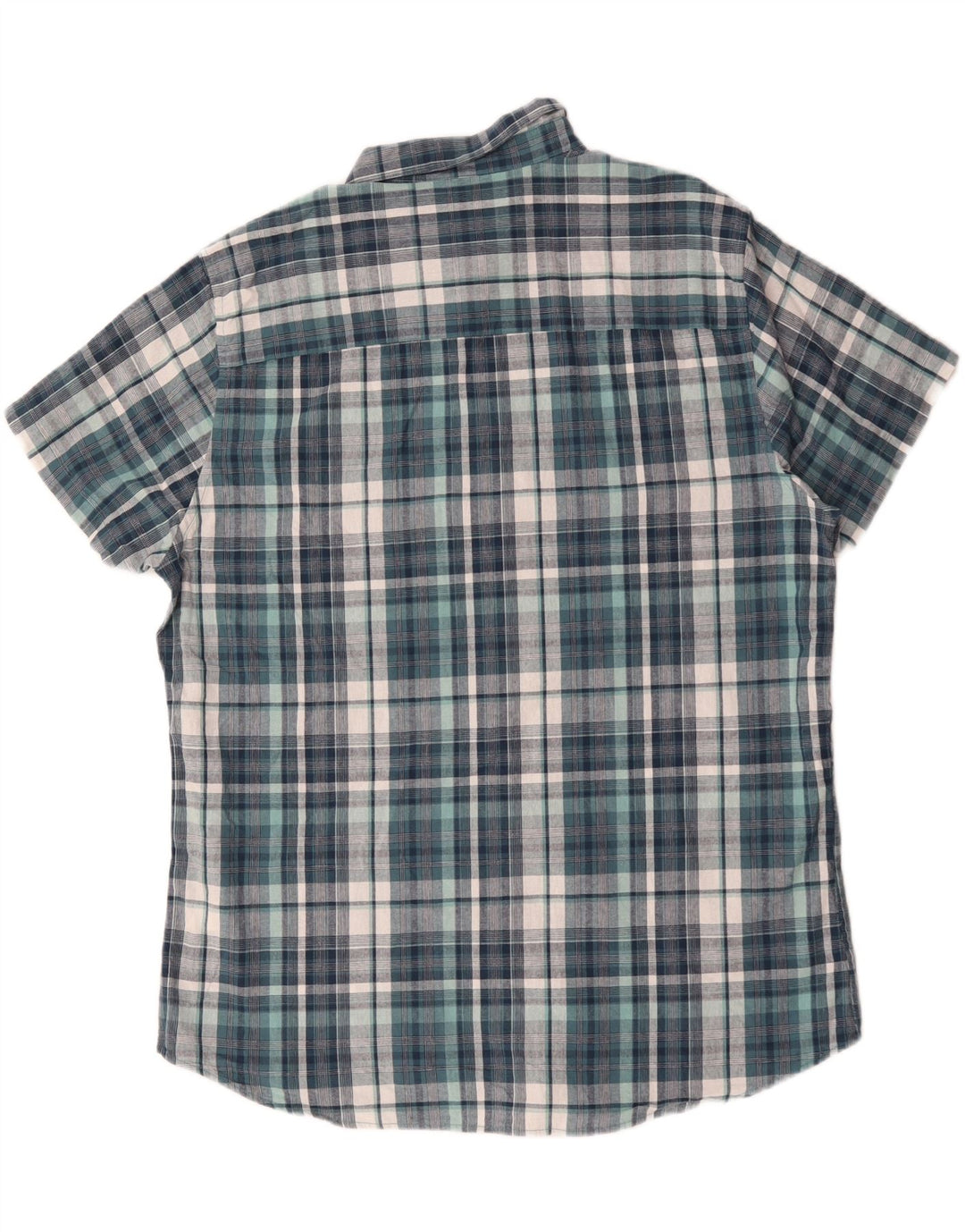 Cămașă cu mânecă scurtă pentru bărbați M&CO, bumbac cu carouri XL, albastru