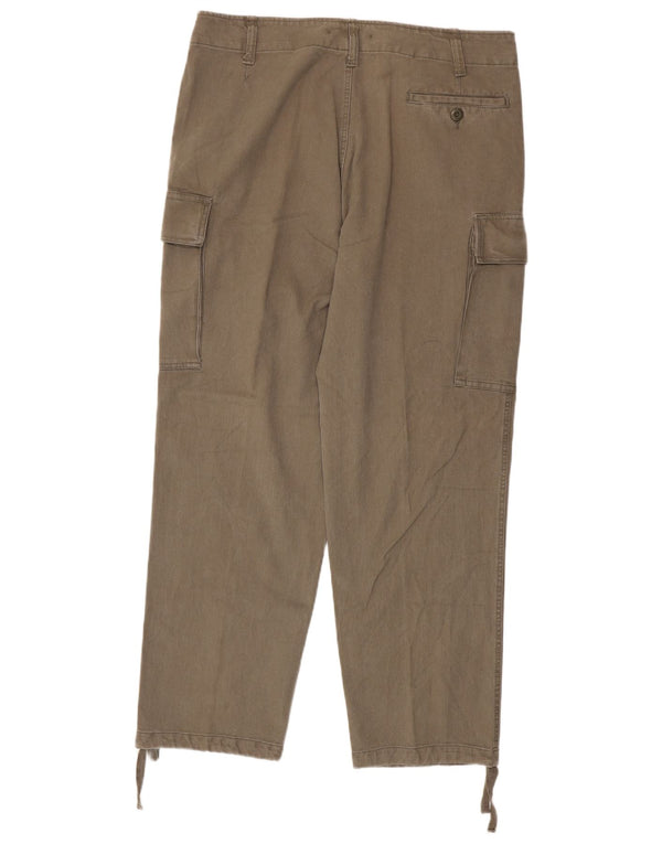 Pantaloni cargo drepți vintage pentru bărbați L40 L33 bumbac kaki