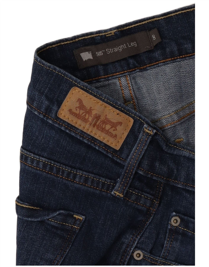 Blugi drepti pentru femei Levi's 505 US 8 Medium W29 L30 Bumbac albastru