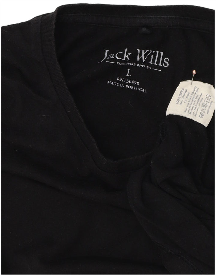 JACK WILLS Tricou pentru bărbați Top mare din bumbac negru
