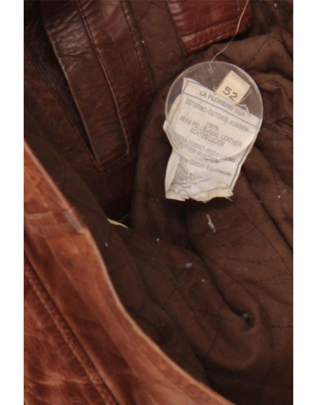 Jachetă din piele vintage pentru bărbați IT 52 XL din piele maro