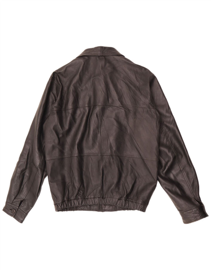 Jachetă de piele pentru bărbați Scout UK 38 Medium Black Leather