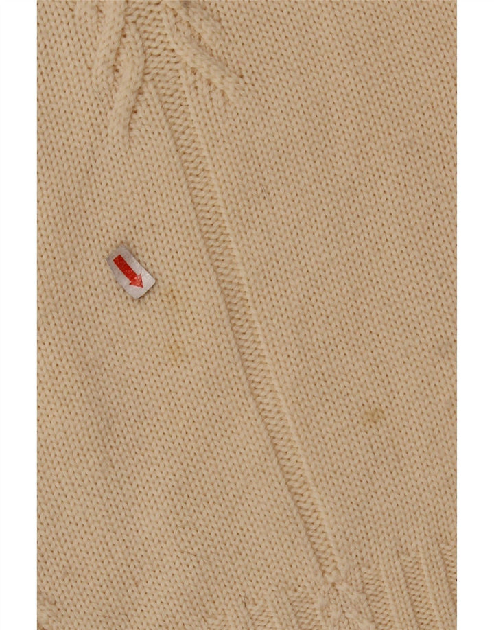 FRANCESCA Pulover cu gât rulat pentru femei UK 16 mare, bej, lână nouă