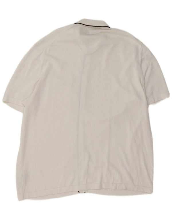 Pulover cardigan cu mânecă scurtă pentru bărbați Marks & Spencer, 2XL, alb, modal