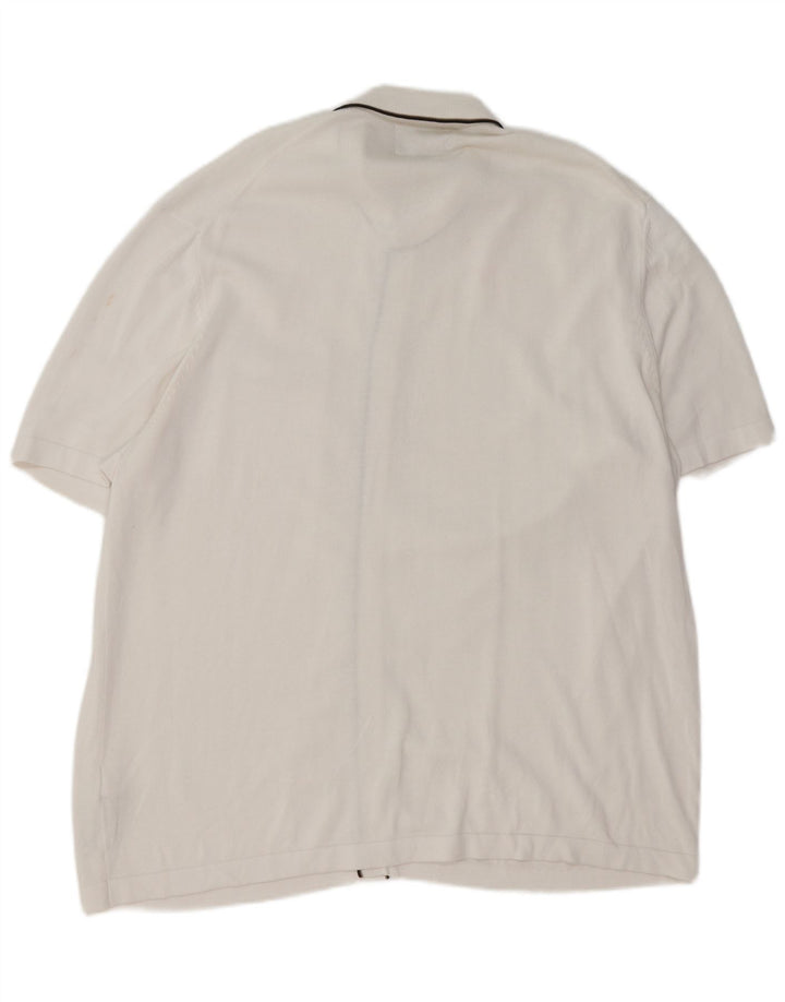 Pulover cardigan cu mânecă scurtă pentru bărbați Marks & Spencer, 2XL, alb, modal