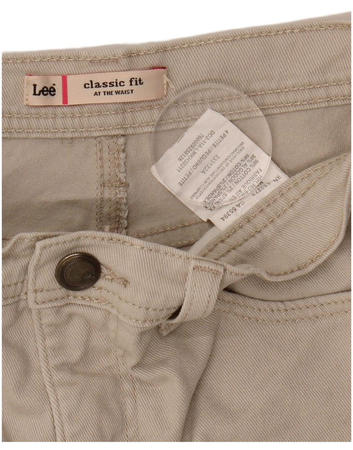 Jeans Lee pentru femei Mici Capri US 4 Small W27 L18 Bej
