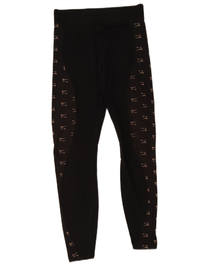 Leggings grafic Nike pentru femei UK 10 Small Black