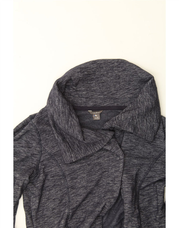 EDDIE BAUER Womens Tracksuit Top Jacket UK 14 Medium Navy Blue Flecked Vintage Eddie Bauer and Second-Hand Eddie Bauer from Messina Hembry 