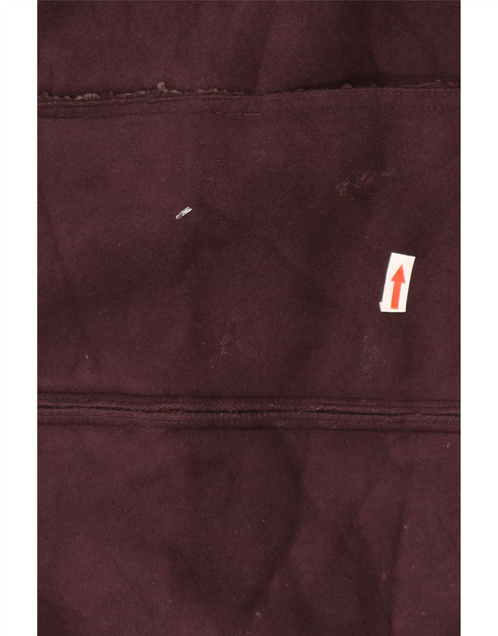 Gilet Sherpa pentru femei Marks & Spencer UK 12 Medium Burgundy Poliester