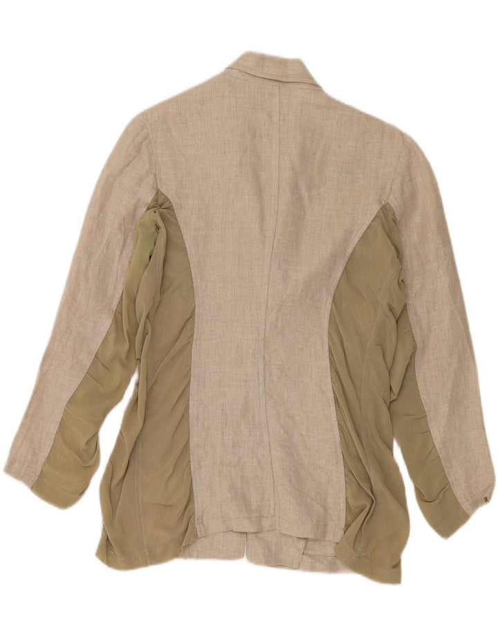 Sacou blazer pentru femei Liu Jo cu 3 nasturi UK 14 Medium Bej Colorblock