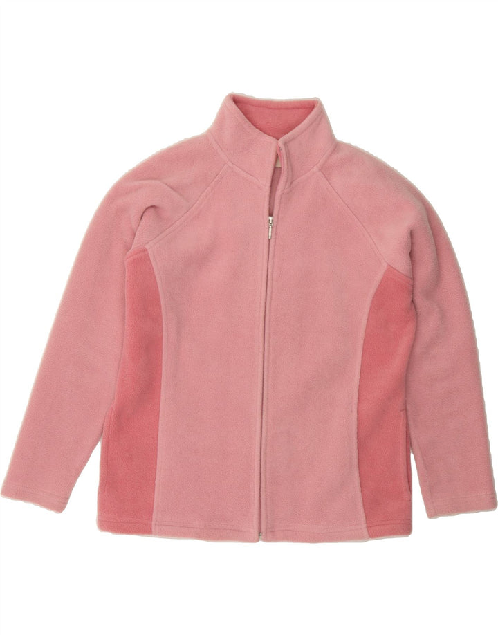 EWM Womens Fleece Jacket UK 14/16 Medium Pink Colourblock Polyester Vintage EWM and Second-Hand EWM from Messina Hembry 