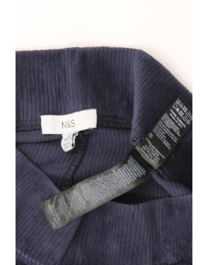 Leggings din velur pentru femei Marks & Spencer UK 12, mediu, bleumarin, bumbac