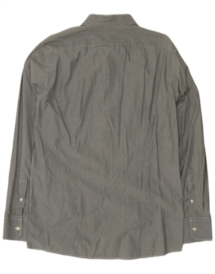 Benetton Cămașă pentru bărbați Medium Green Pinstripe Classic