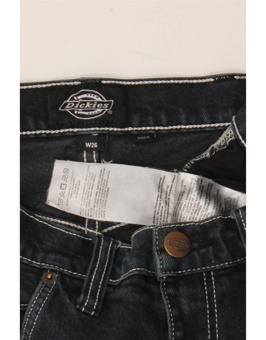 Blugi Dickies Cargo Slim pentru bărbați W26 L28 bumbac negru