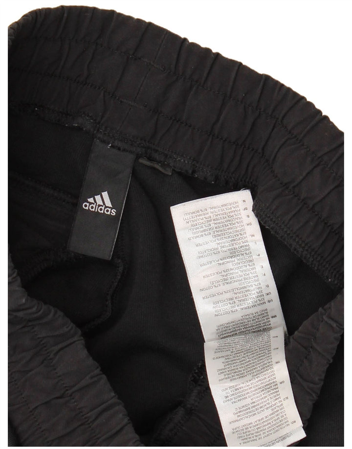 Pantaloni de trening Adidas pentru femei Joggeri mici bumbac negru