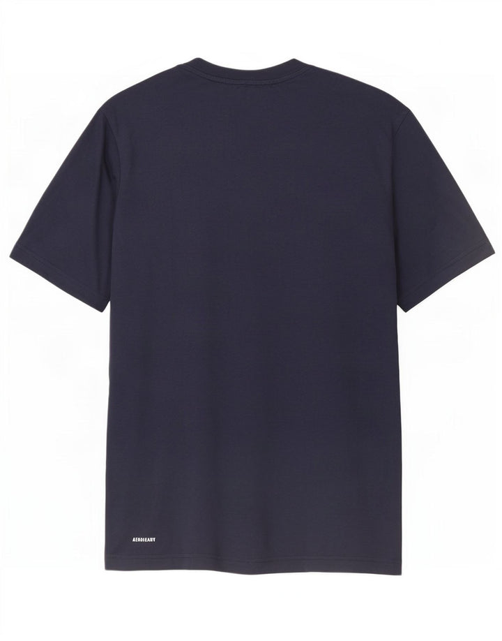Tricou cu grafică Adidas Aeroready pentru bărbați Top mic poliester bleumarin