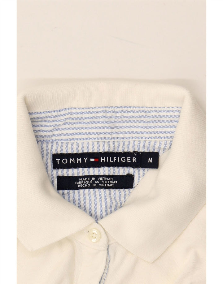 Tricou polo TOMMY HILFIGER pentru femei UK 14 Medium White