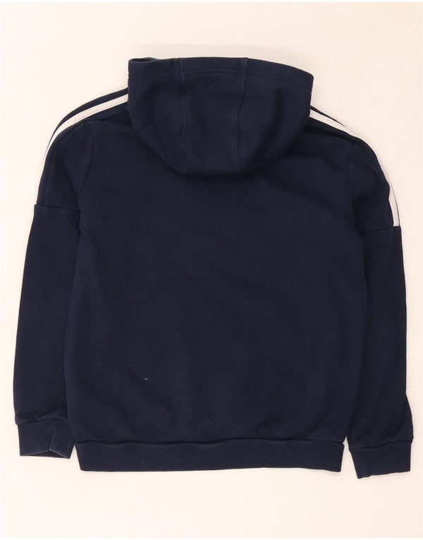 Pulover pentru băieți Adidas Graphic Hoodie 11-12 ani, bumbac bleumarin