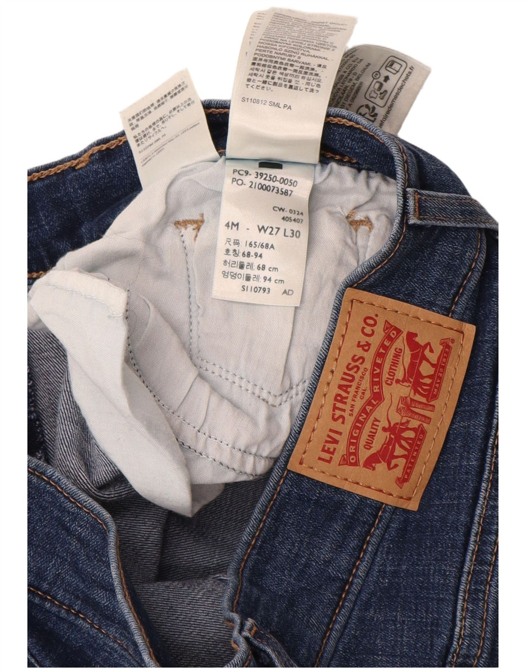 Blugi drepti clasici pentru femei Levi's US 4 Small W27 L30 Bumbac albastru