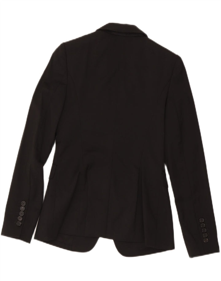 Jachetă Burberry pentru femei, cu 1 nasture, UK 4 XS, lână neagră, clasică