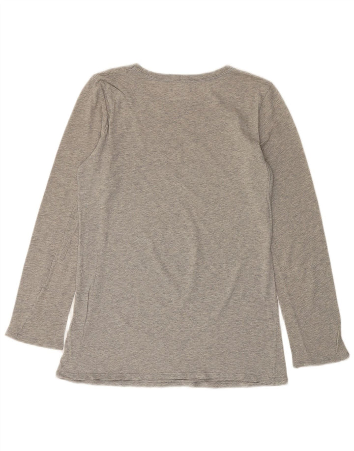 BENETTON pentru femei Peanuts Graphic Top cu mânecă lungă UK 6 XS bumbac gri