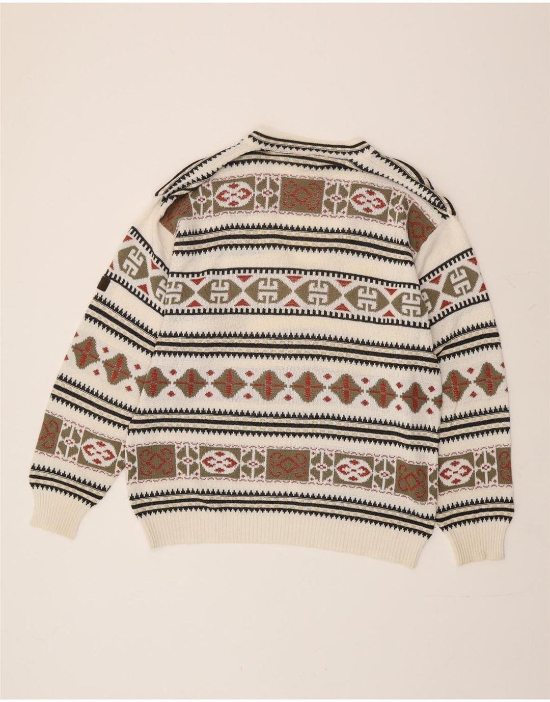 Pulover cu decolteu în V pentru bărbați Maremma IT 52 Fair Isle, mare, multicoloră