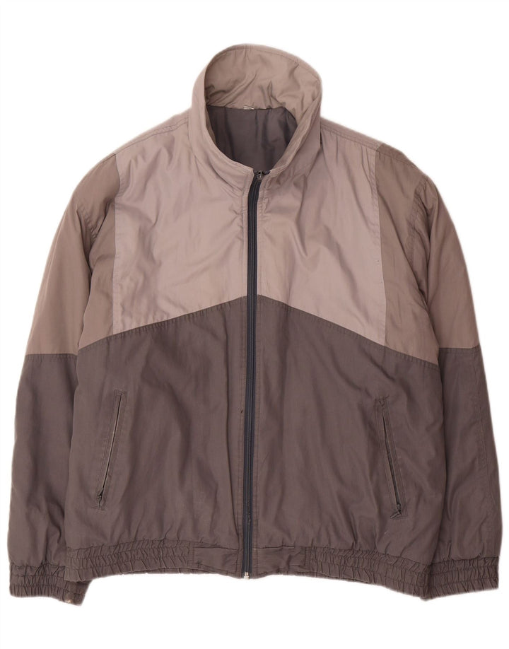 Jachetă de vânt pentru bărbați VINTAGE, cu tăiere lentă, IT 48 Medium Gri Colorblock