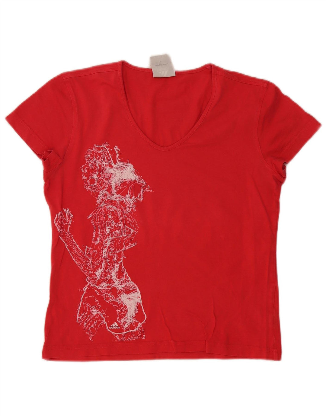Tricou grafic Adidas pentru femei Top UK 12 Medium Red