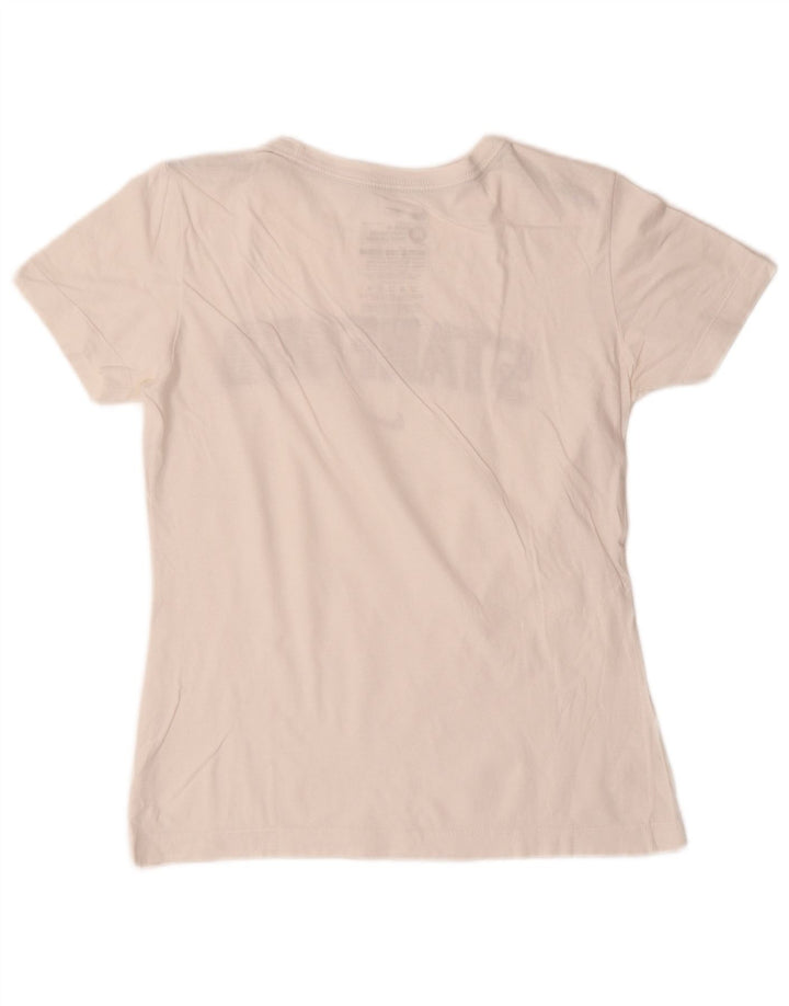Tricou grafic NIKE Stanford pentru femei Slim Fit Top UK 12 Medium White