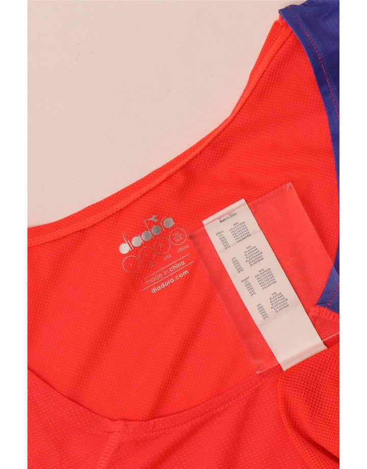 DIADORA Vest Top pentru femei UK 16, mare, roșu, poliester color bloc