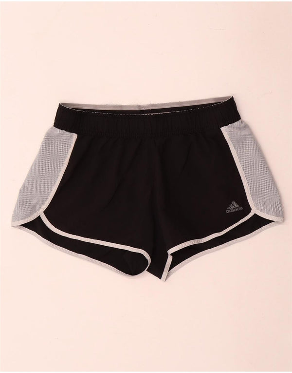 Pantaloni scurți sport Adidas pentru femei UK 14 Medium Black Colorblock Poliester