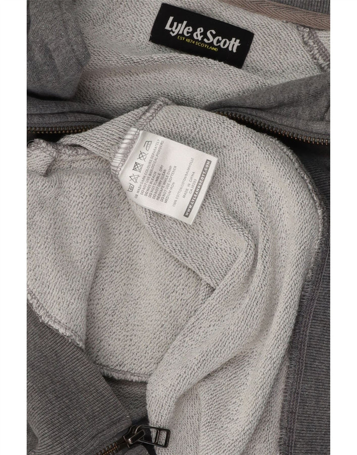 Jachetă de trening pentru bărbați LYLE & SCOTT, bumbac, gri mediu