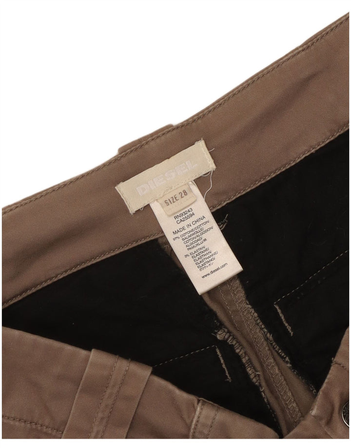 Pantaloni cargo slim pentru femei Diesel L28 L33 bumbac maro