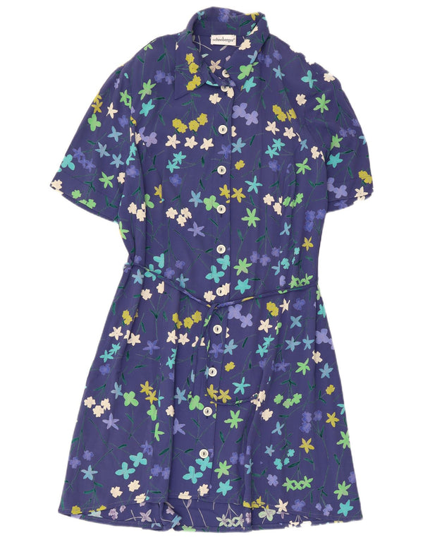 Rochie cămașă Schneberger pentru femei cu mâneci scurte UK 18 XL Albastru Floral