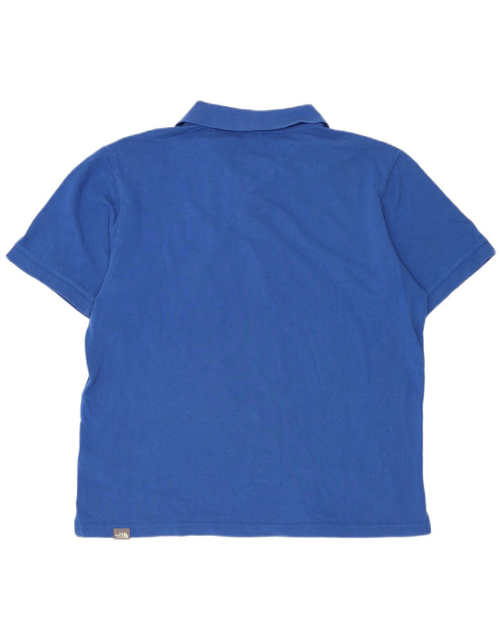 Tricou polo pentru bărbați The North Face, bumbac albastru mediu