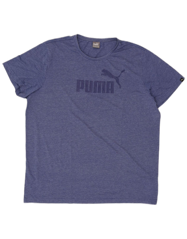 Tricou cu grafică Puma pentru bărbați Top 2XL, poliester cu pete albastre