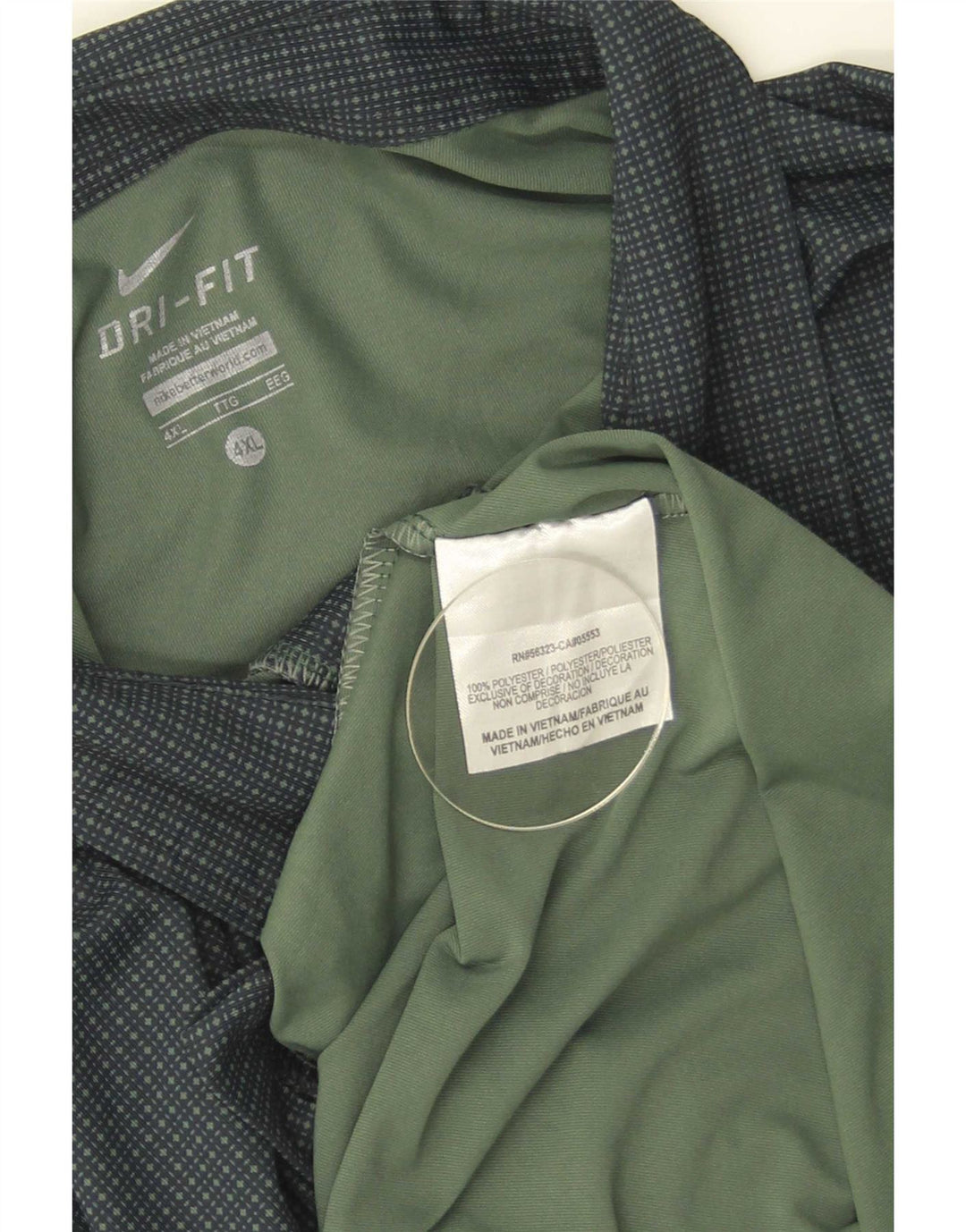 Tricou polo Nike pentru bărbați Dri Fit 4XL, poliester cu pete verzi