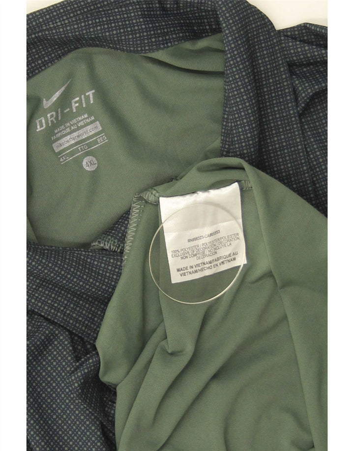Tricou polo Nike pentru bărbați Dri Fit 4XL, poliester cu pete verzi