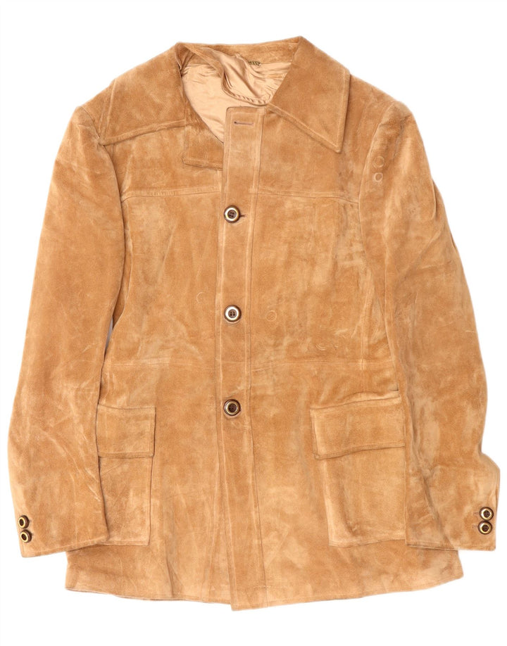 Jachetă vintage pentru bărbați cu 4 nasturi IT 52 XL bej