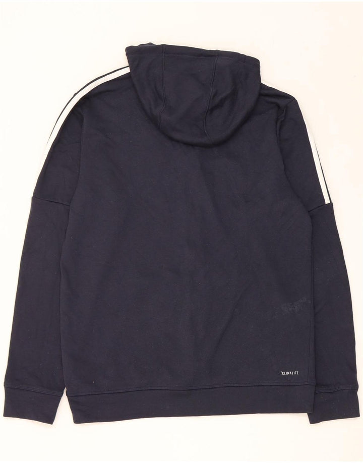 Pulover Adidas Climalite Zip pentru bărbați, poliester mediu albastru