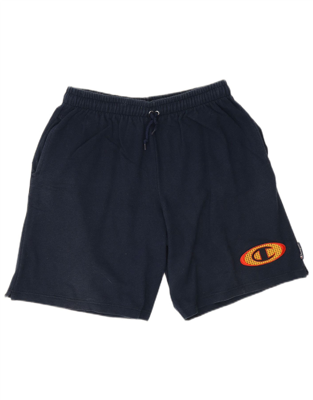 Pantaloni scurți sport grafic Champion pentru bărbați, bumbac mediu, albastru bleumarin