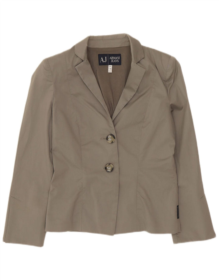 Jachetă Blazer pentru Damă Armani Jeans cu 2 Nasturi EU 40 Bumbac Gri Mediu
