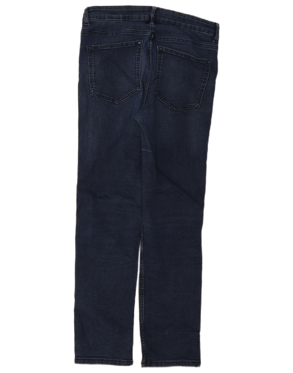 Blugi drepti pentru femei Marks & Spencer UK 12 Medium W30 L28 Bleumarin