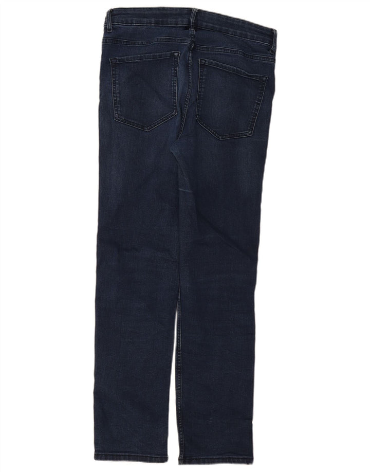 Blugi drepti pentru femei Marks & Spencer UK 12 Medium W30 L28 Bleumarin