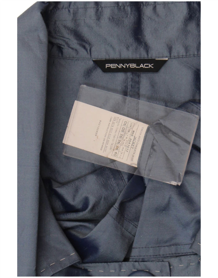 Jachetă pentru femei Penny Black cu 3 nasturi, UK 8, mătase, albastru bleumarin