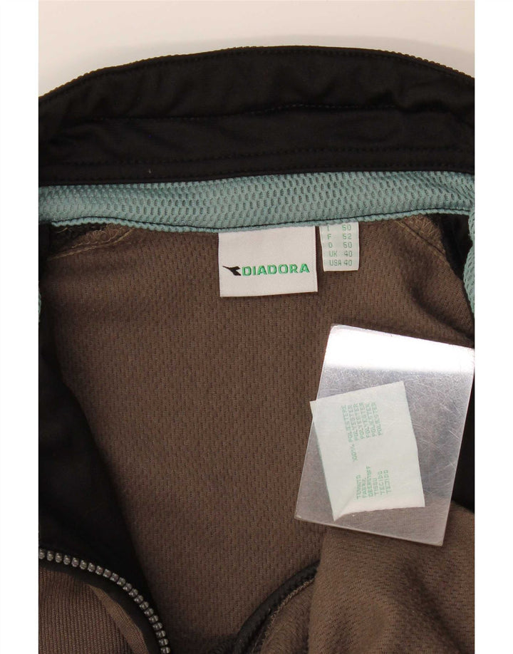 Jachetă de trening pentru bărbați Diadora UK 40 Medium Kaki Poliester color bloc