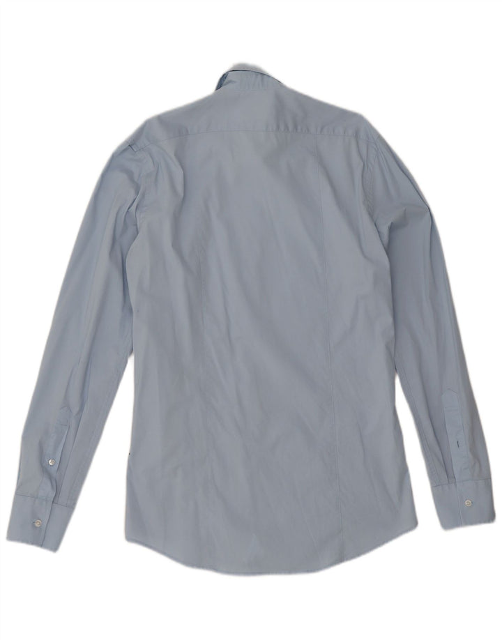 Cămașă Slim Fit Calvin Klein pentru bărbați, bumbac albastru mediu