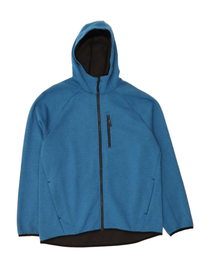 RUSSELL ATHLETIC Mens Zip Hoodie Sweater UK 38/40 Medium Blue Polyester Vintage Russell Athletic and Second-Hand Russell Athletic from Messina Hembry 